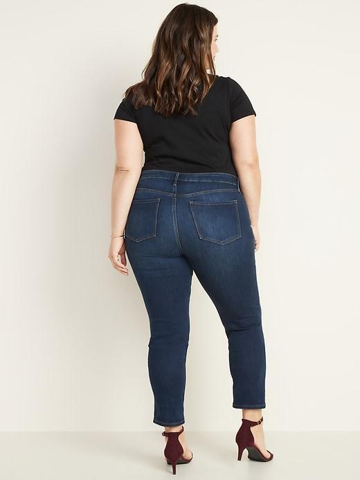 Mid-Rise Power Slim Straight Jeans Product Image