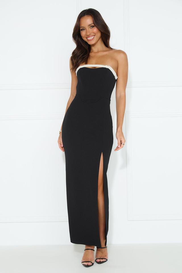 Means A Lot Strapless Maxi Dress Black Product Image