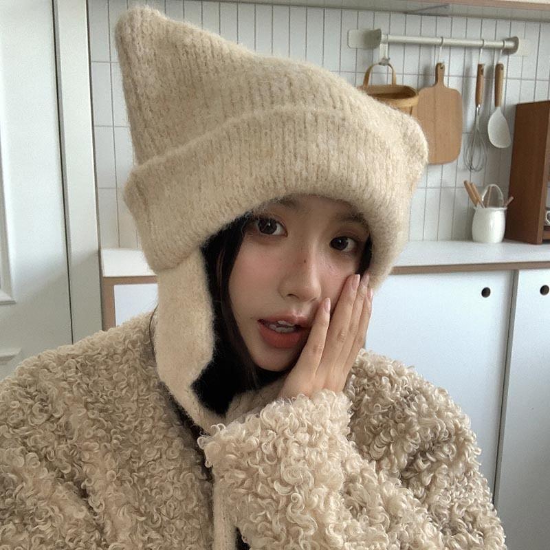 Cat Ear Knit Trapper Hat Product Image