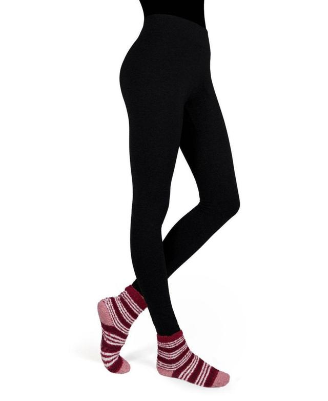 MeMoi Womens Red Stripe Cozy Sock & Legging Set Product Image