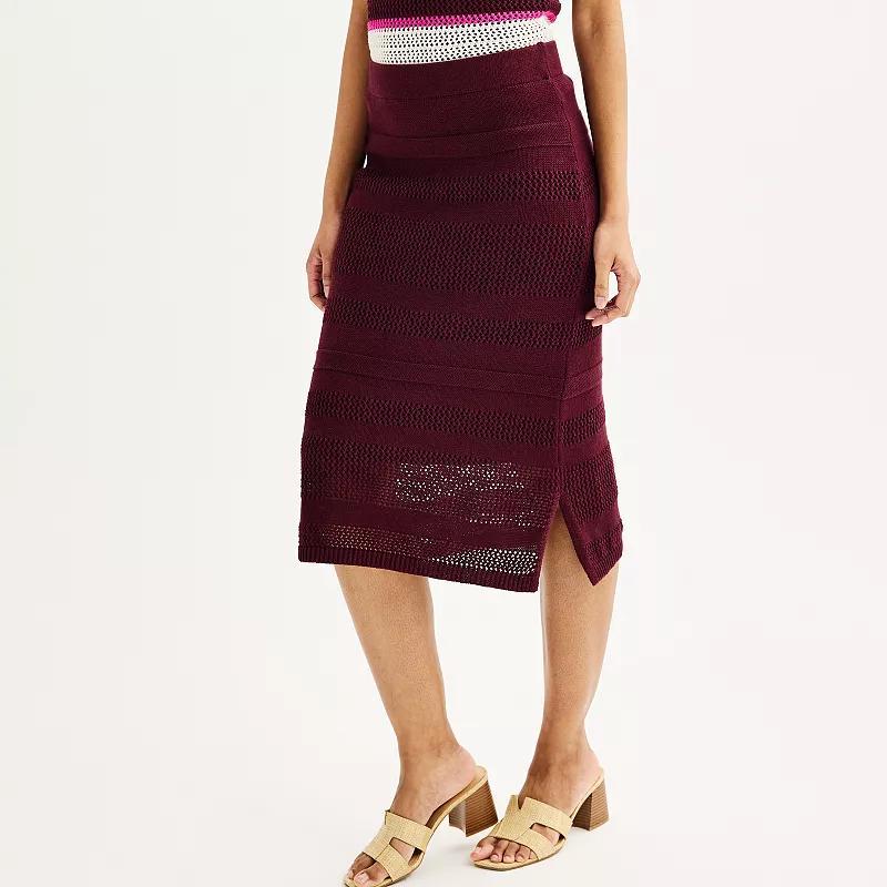 Womens Nine West Crochet Skirt Maddie Purple Product Image