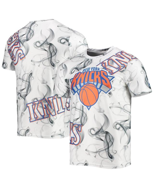 Mens FISLL /Black New York Knicks Asymmetric Bold Smoke T-Shirt Product Image