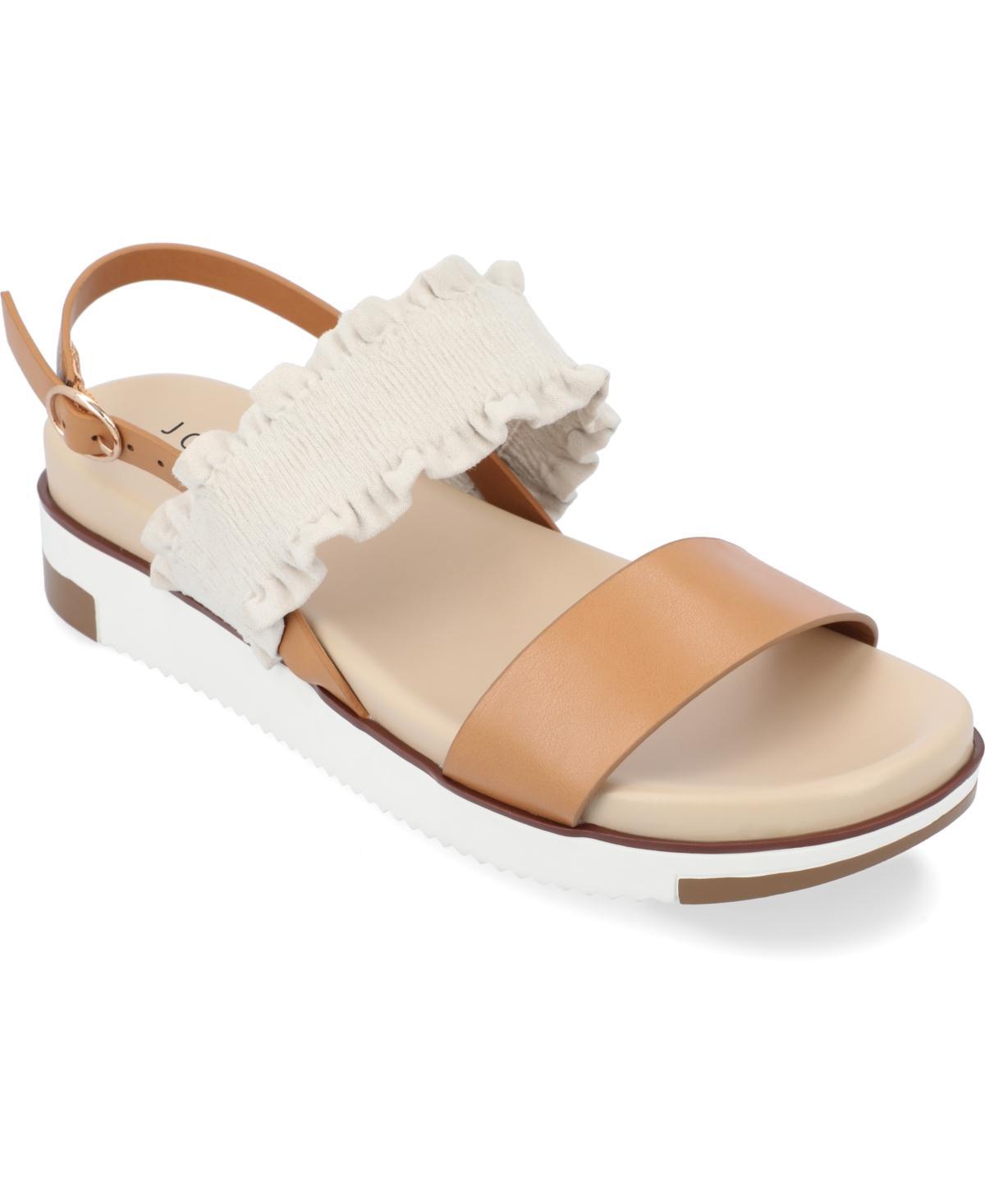 Journee Collection Womens Riya Contrast Sandals Product Image