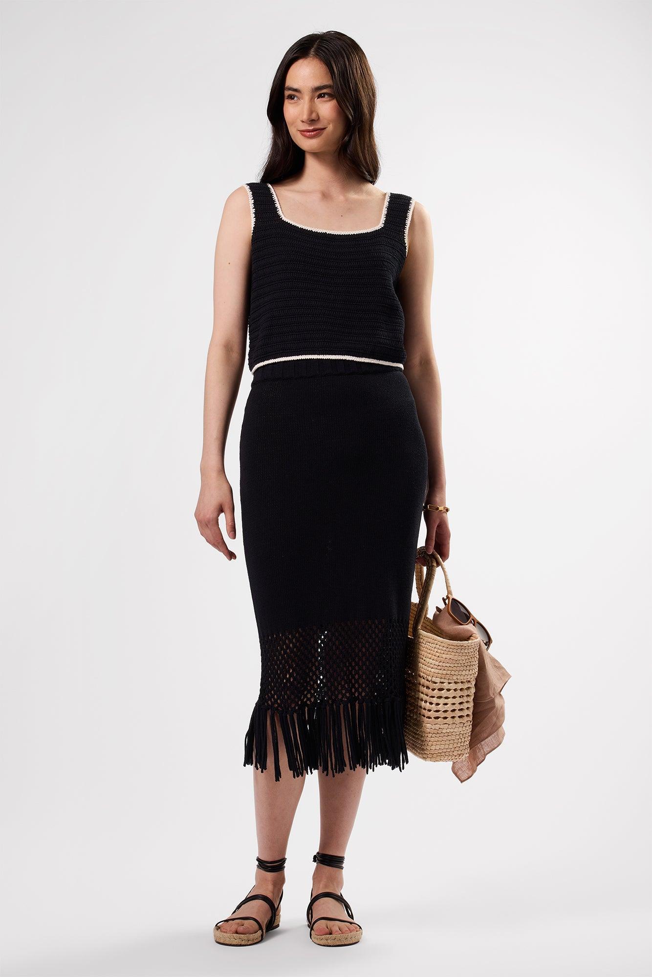 Alizee Crochet Skirt - Black Product Image