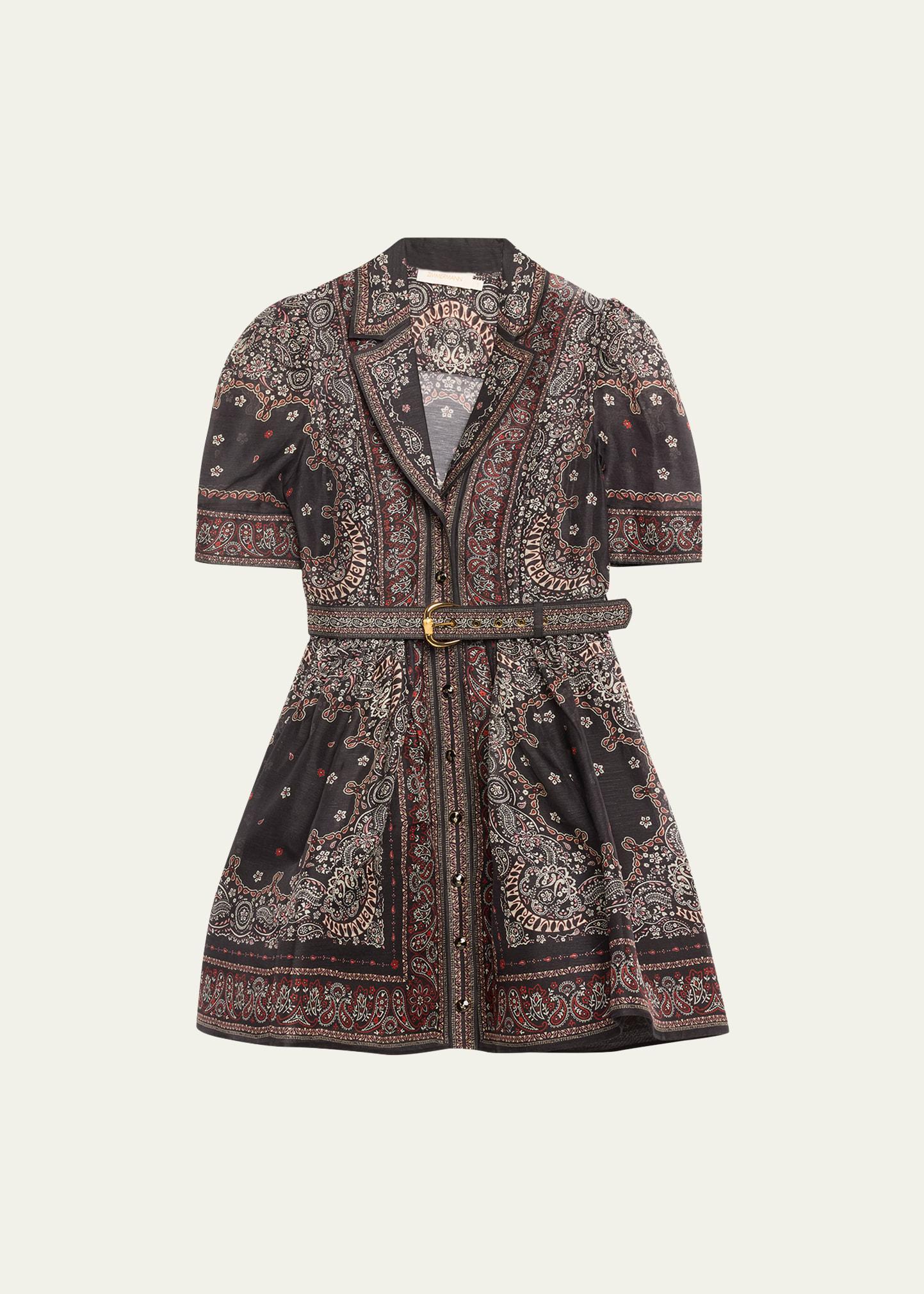 Zimmermann Matchmaker Bandana Print Organza Shirtdress Product Image