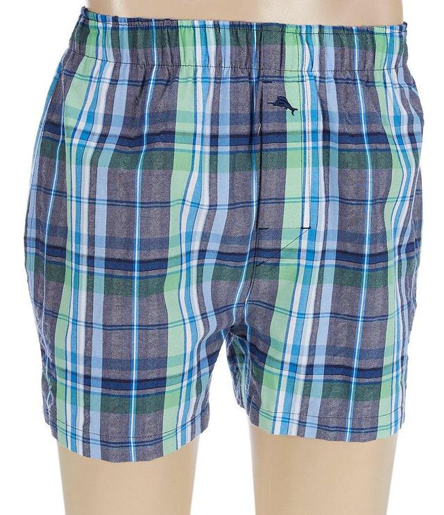 Tommy Bahama Plaid 4.25#double; Inseam Woven Seersucker Boxers Product Image