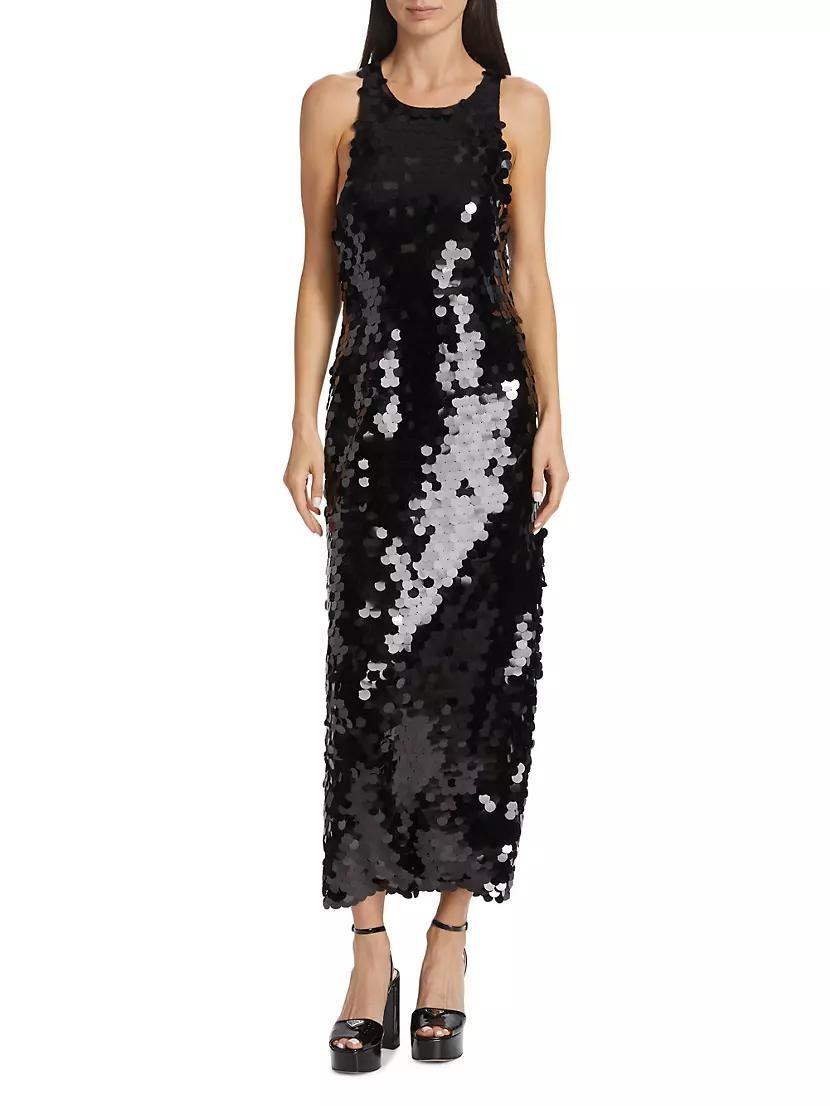 Lou Sequined Sleeveless Maxi Dress Product Image