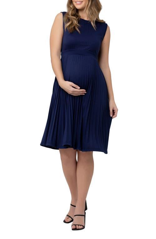 Ripe Maternity Sleeveless Knife Pleat Maternity Dress Product Image