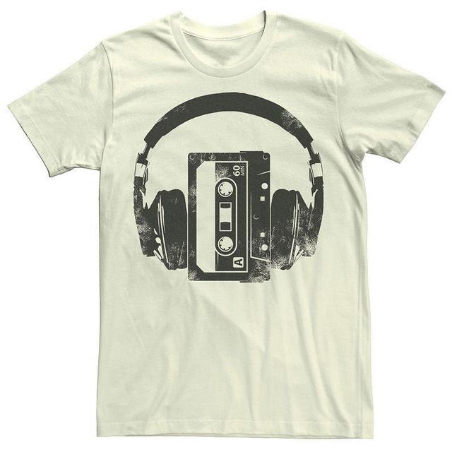 Mens Music For Life Headphones Cassette Graphic Tee Product Image