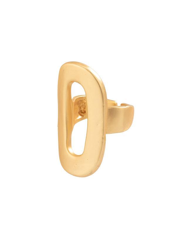 Adjustable Geometric Hollow Solid Color Rings Accessories Product Image