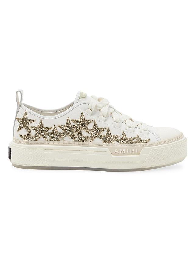 Womens Glitter Stars Court Low Sneakers Product Image