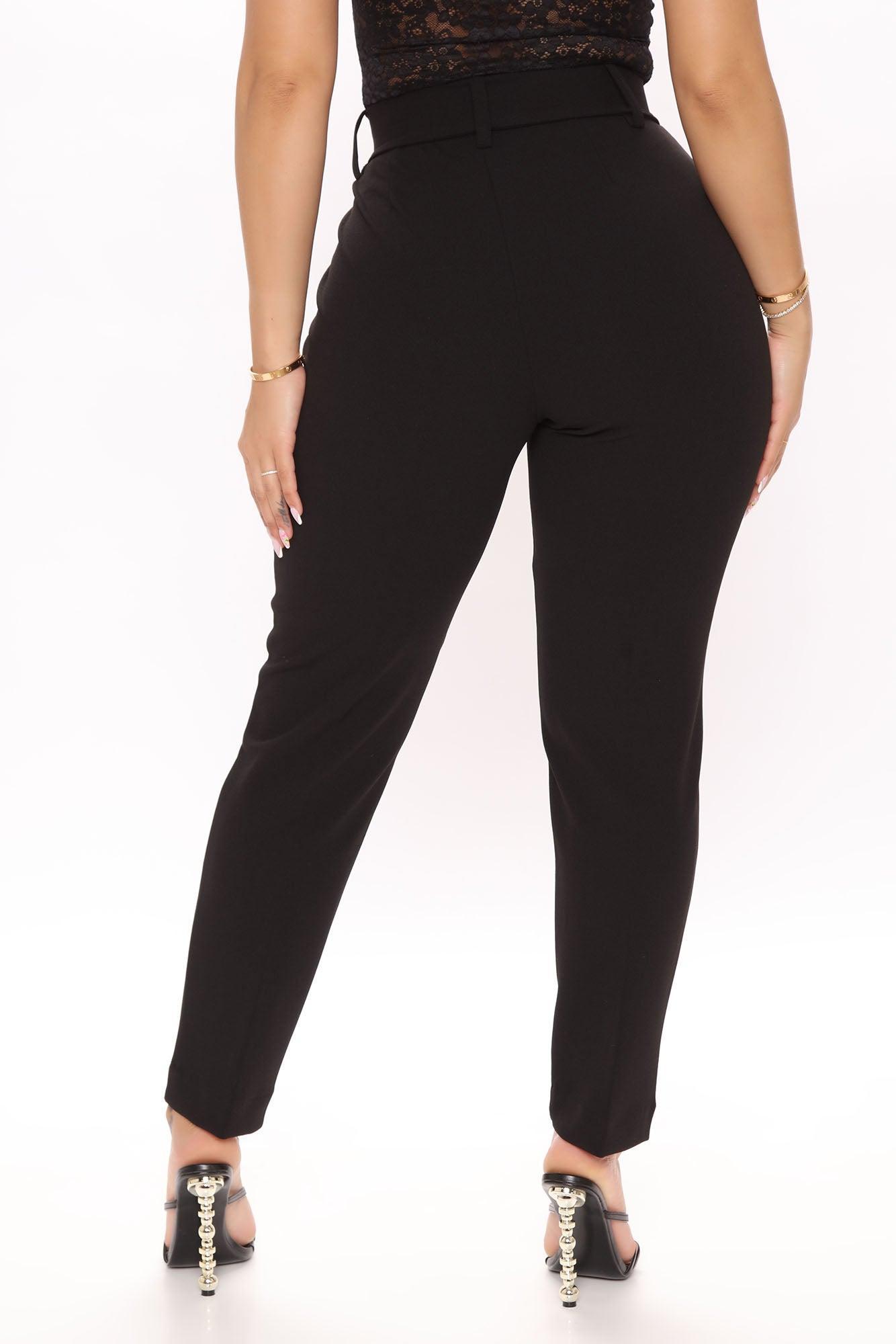 Olivia Belted Trouser - Black Product Image