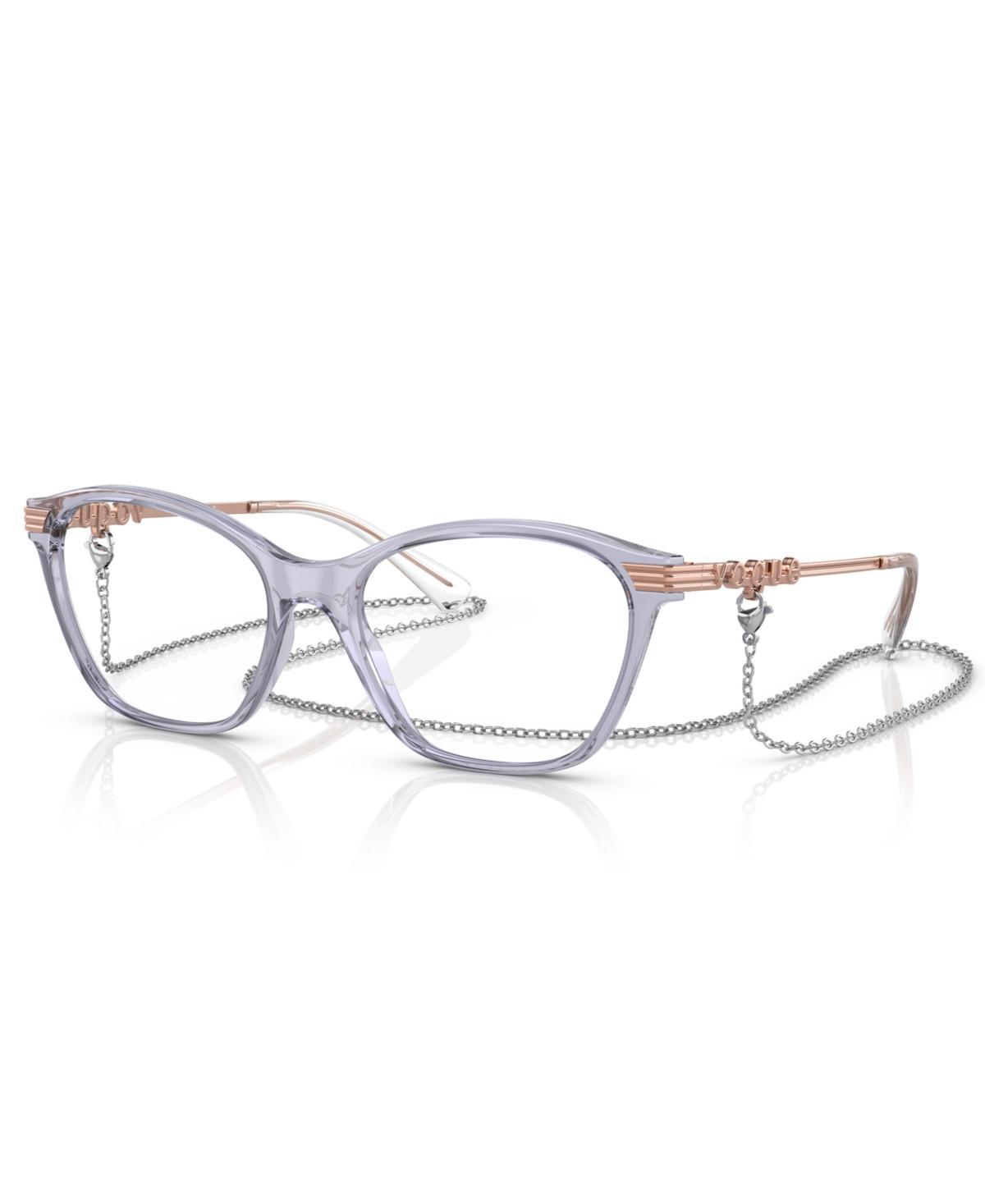 Vogue Eyewear Womens Cat Eye Eyeglasses, VO546153-o - Transparent Caramel Product Image