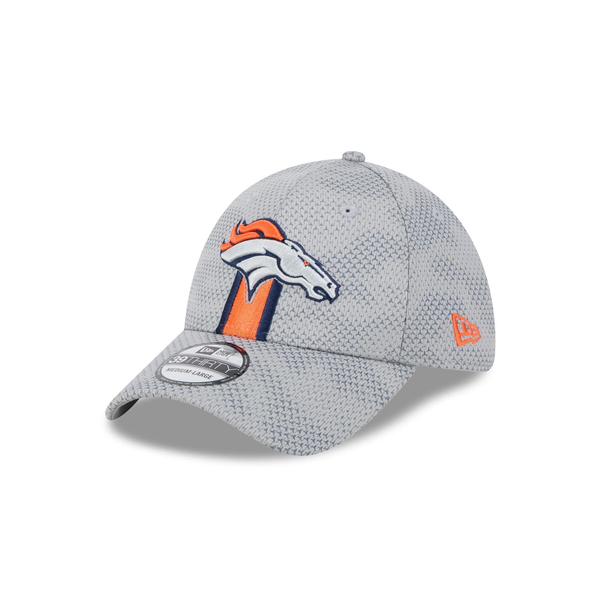 Denver Broncos 2024 Sideline Gray 39THIRTY Stretch Fit Hat Male Product Image