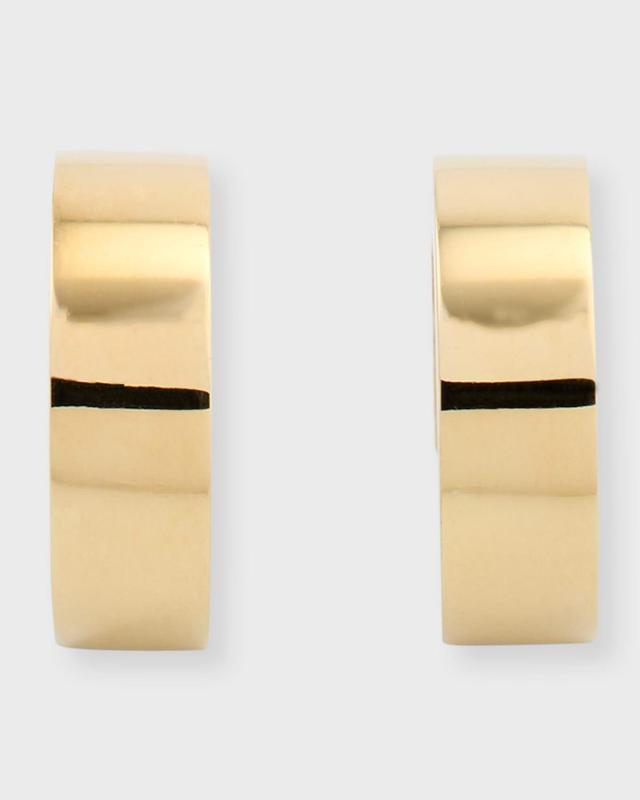 Womens 18K Yellow Gold Huggie Hoop Earrings Product Image