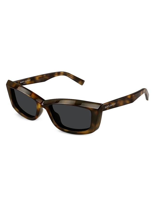 Saint Laurent Womens New Wave 54mm Havana Cat Eye Sunglasses Product Image