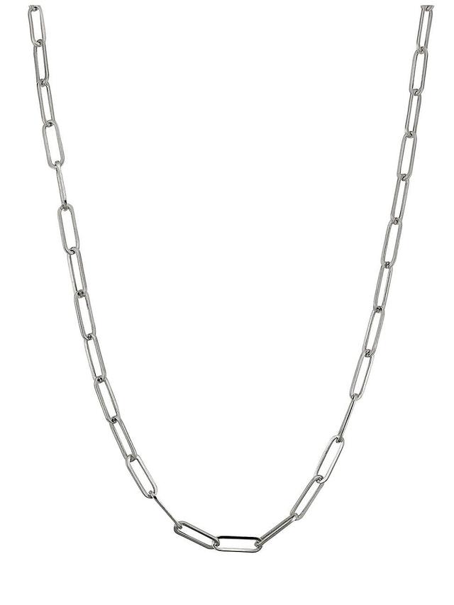 Womens 14K White Gold Venice Oversized Link Chain Product Image