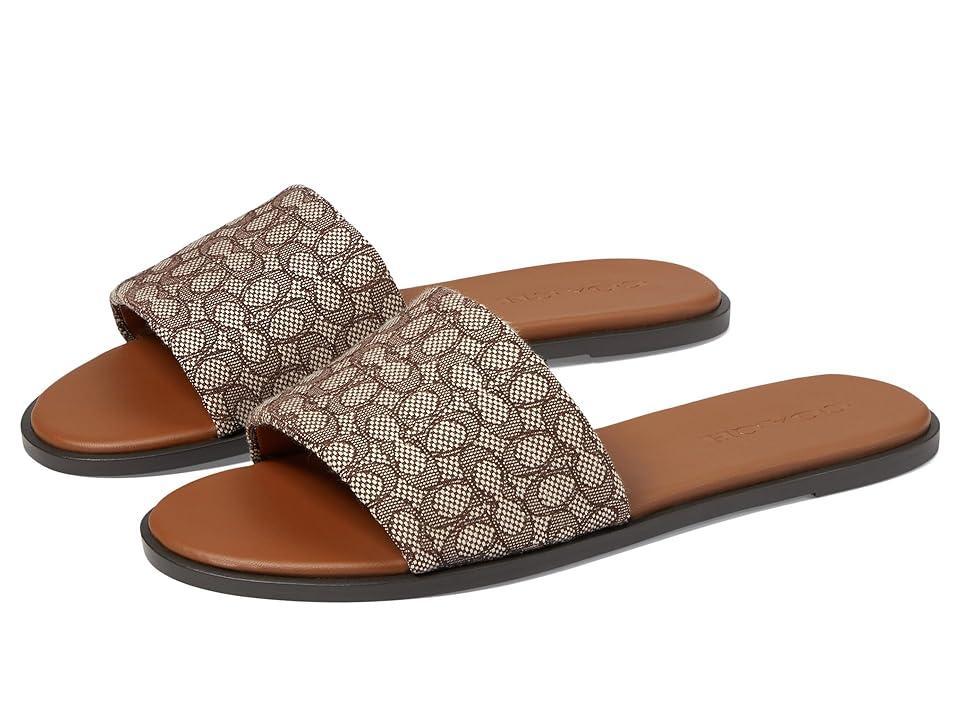 COACH Holly Mini Signature Jacquard Sandal (Cocoa/Burnished Amber) Women's Sandals Product Image