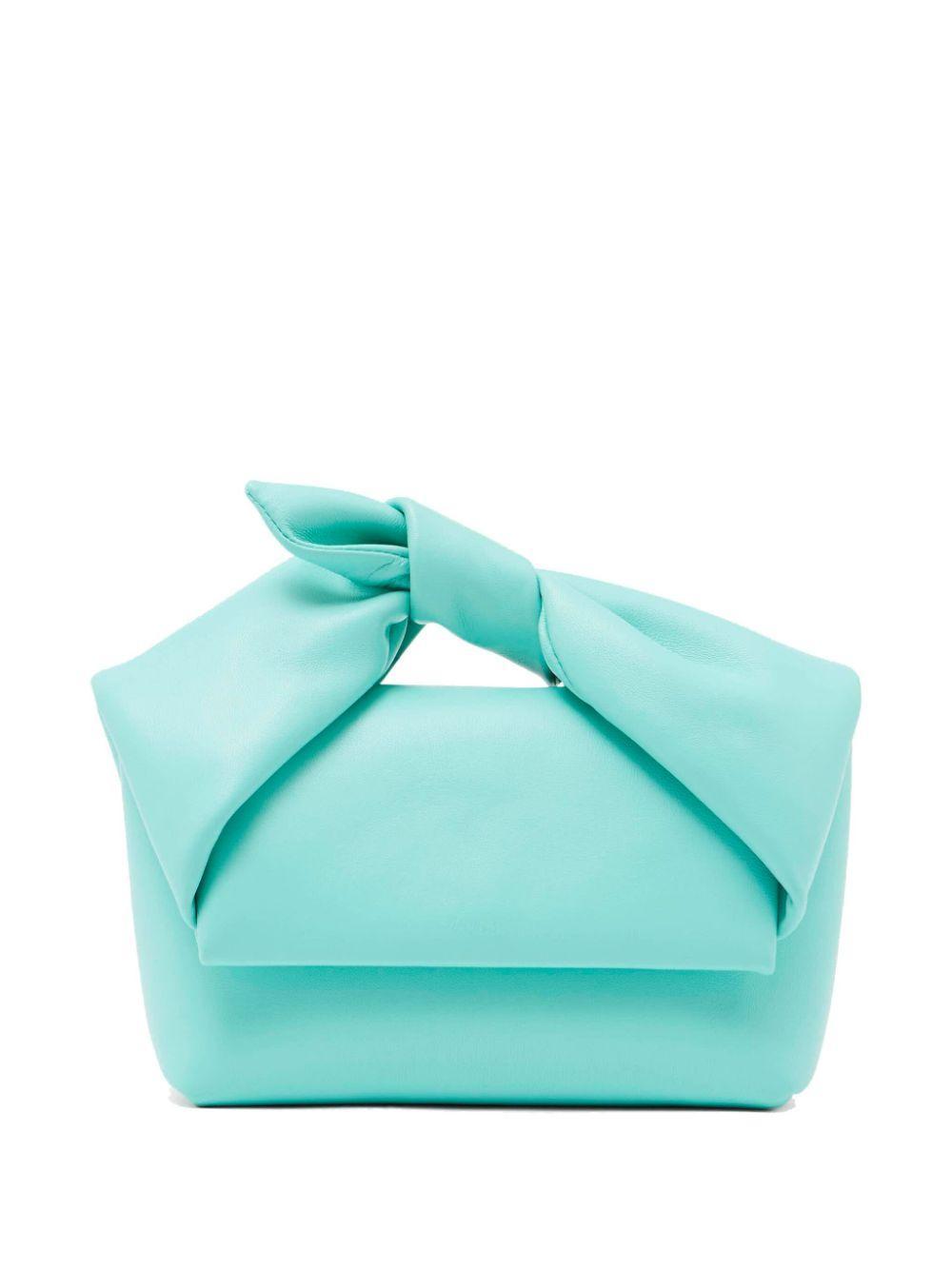 JW ANDERSON Medium Bow Twister - Leather Top Handle Bag In Blue Product Image