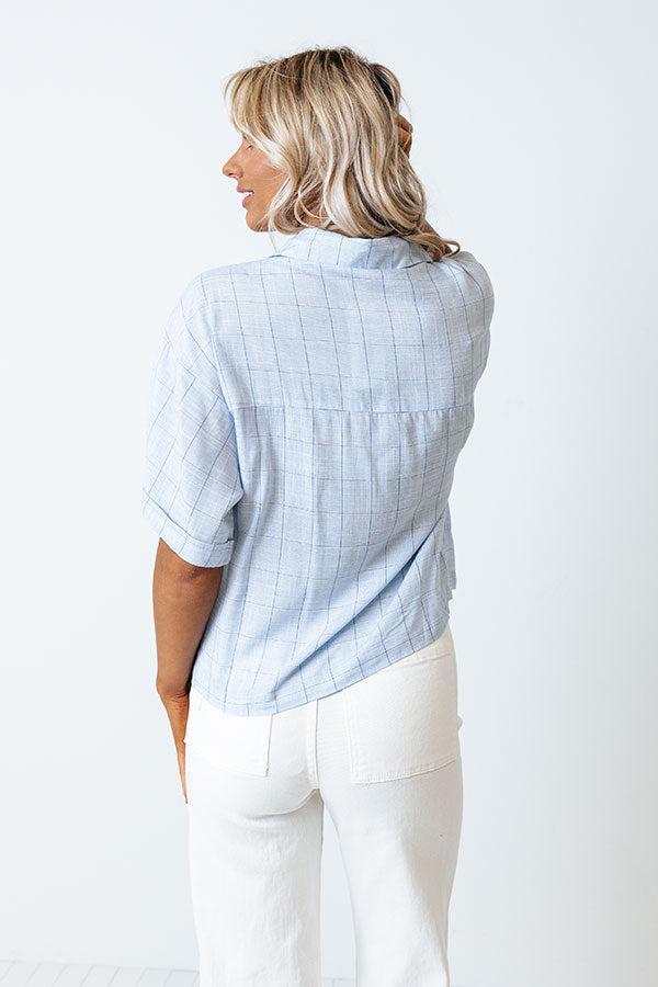 Austin City Sweetness Shift Top In Sky Blue Product Image