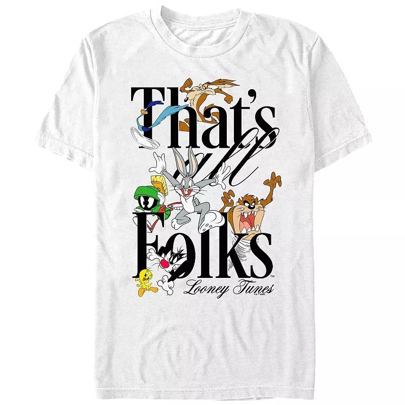 Mens Looney Tunes Thats All Folks Graphic Tee Product Image