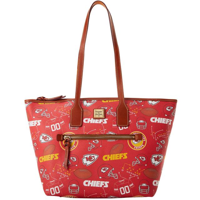 Dooney & Bourke Womens NFL Chiefs Coated Cotton Tote Shopping Bag in Red Product Image