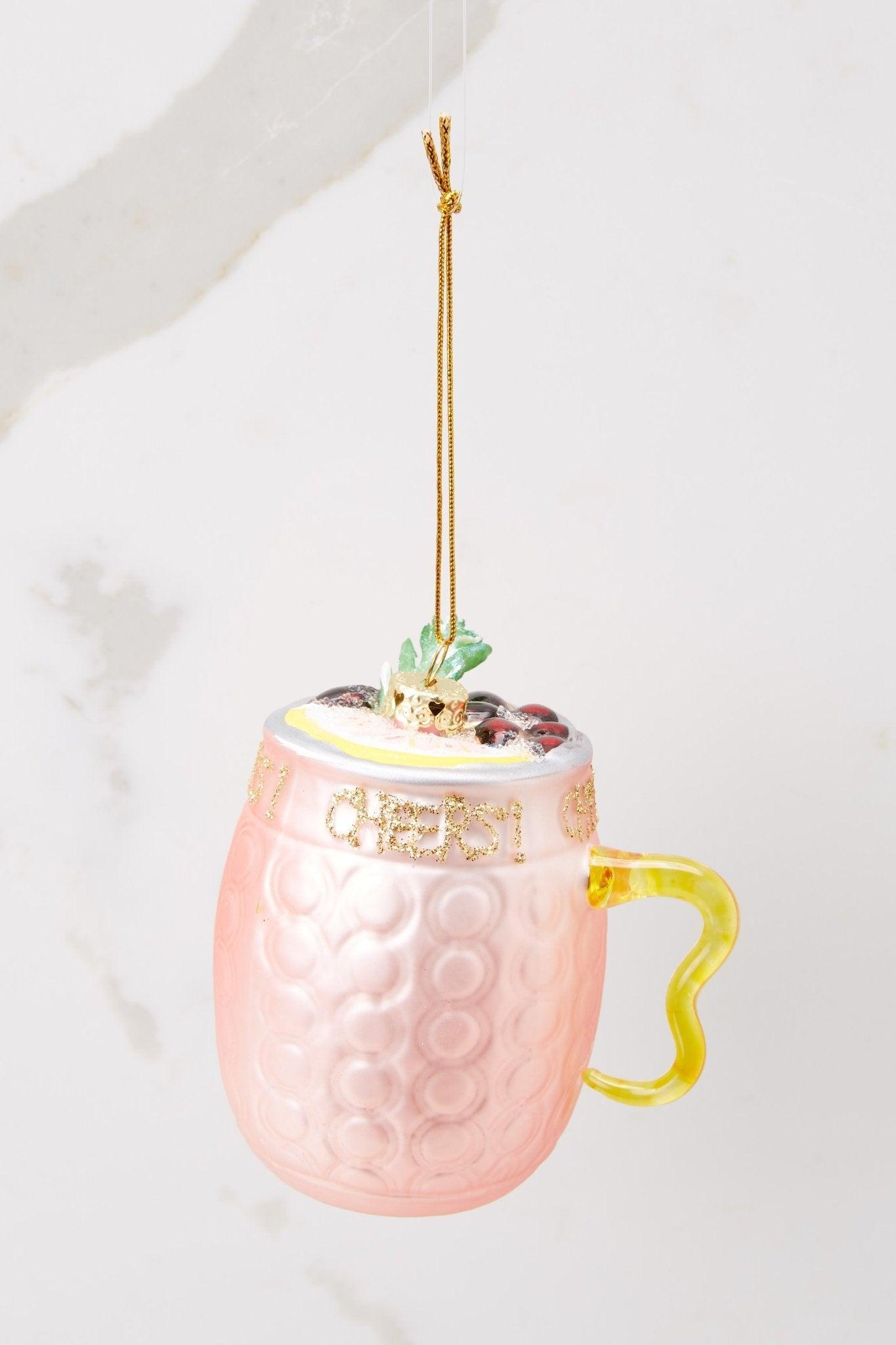 Cheers To The Holidays Pink Ornament Product Image