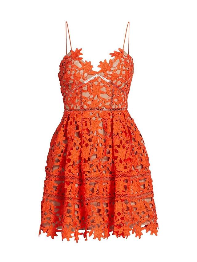 Womens Sleeveless Lace Minidress Product Image