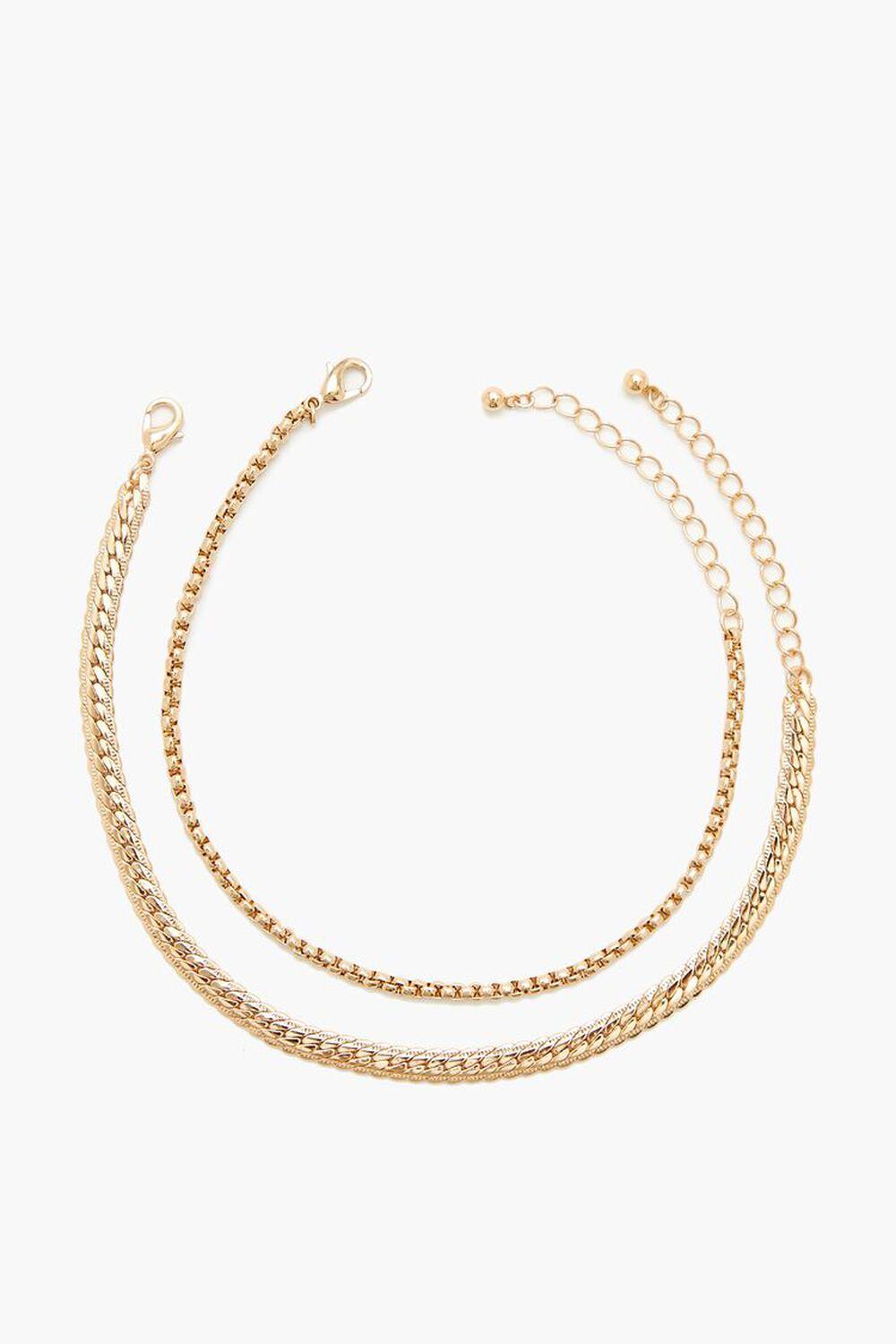 Box & Herringbone Anklet Set | Forever 21 Product Image