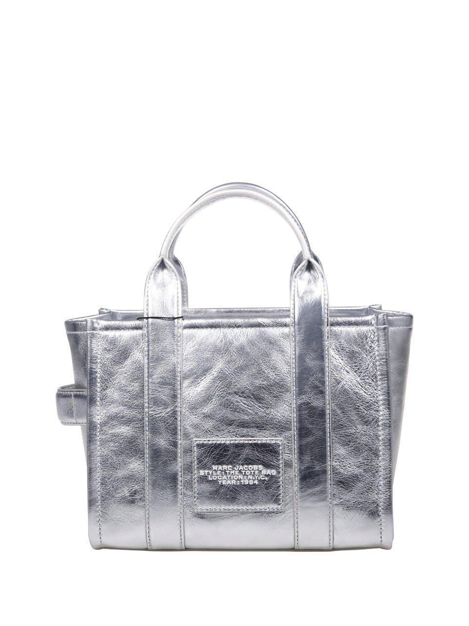 The Metallic Small Tote Bag In Silver Product Image