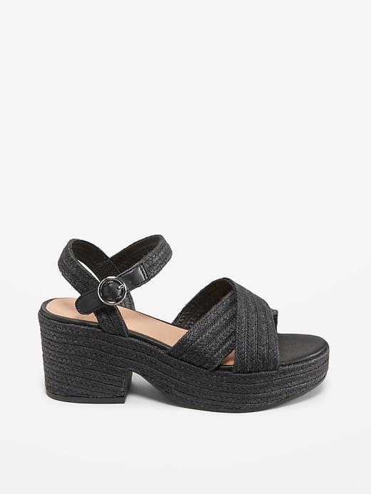 Espadrille Cross-Strap Platform Sandals Product Image