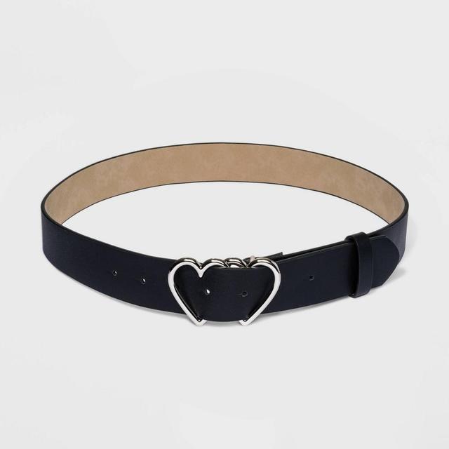 Womens Fable Double Heart Metal Buckle Belt - Wild Fable Product Image