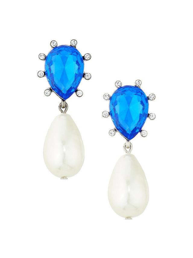 Womens Metal, Glass Crystal & Imitation Pearl Drop Earrings Product Image