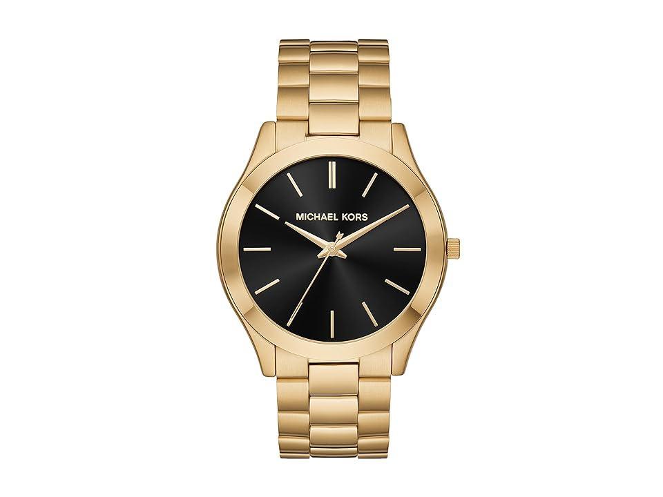 Michael Kors Mens Slim Runway Gold-Tone Watch Product Image