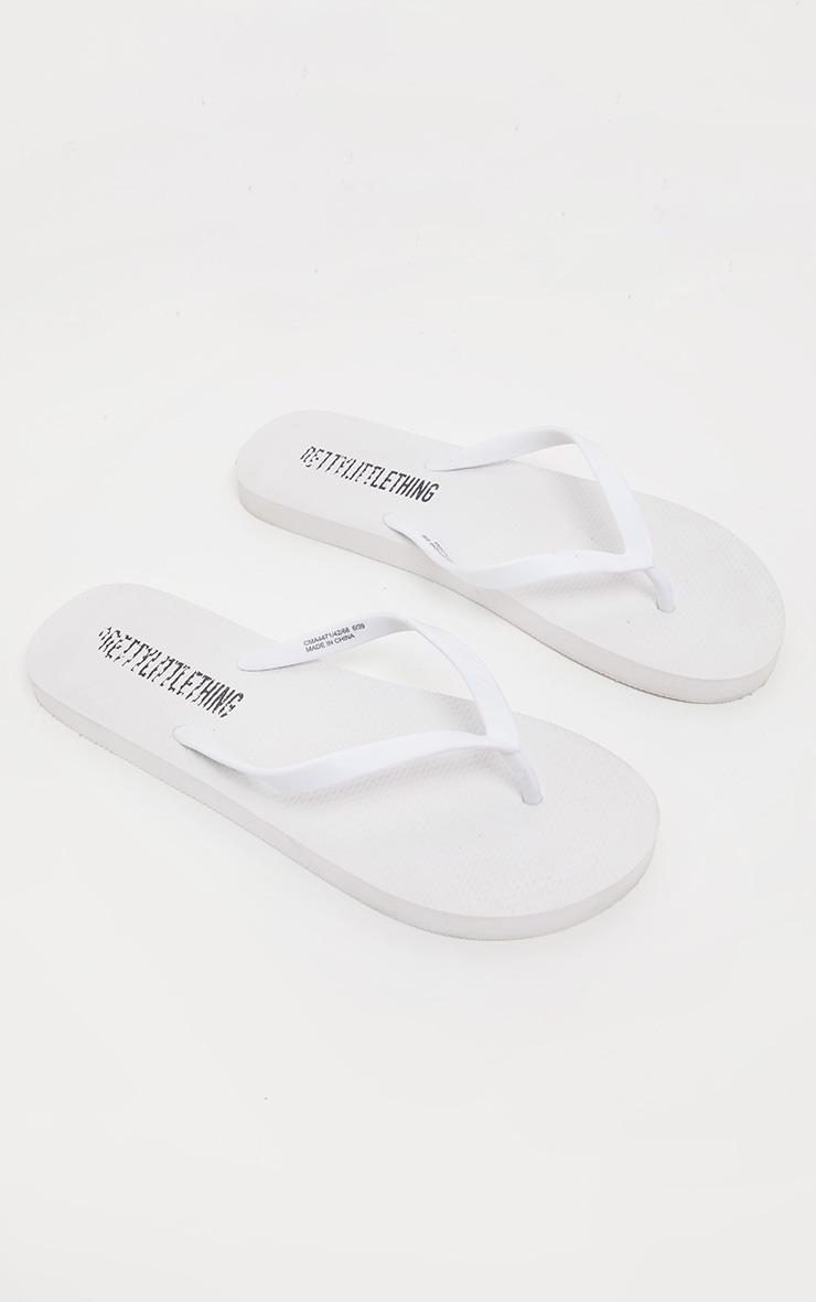 White Flip Flops Product Image