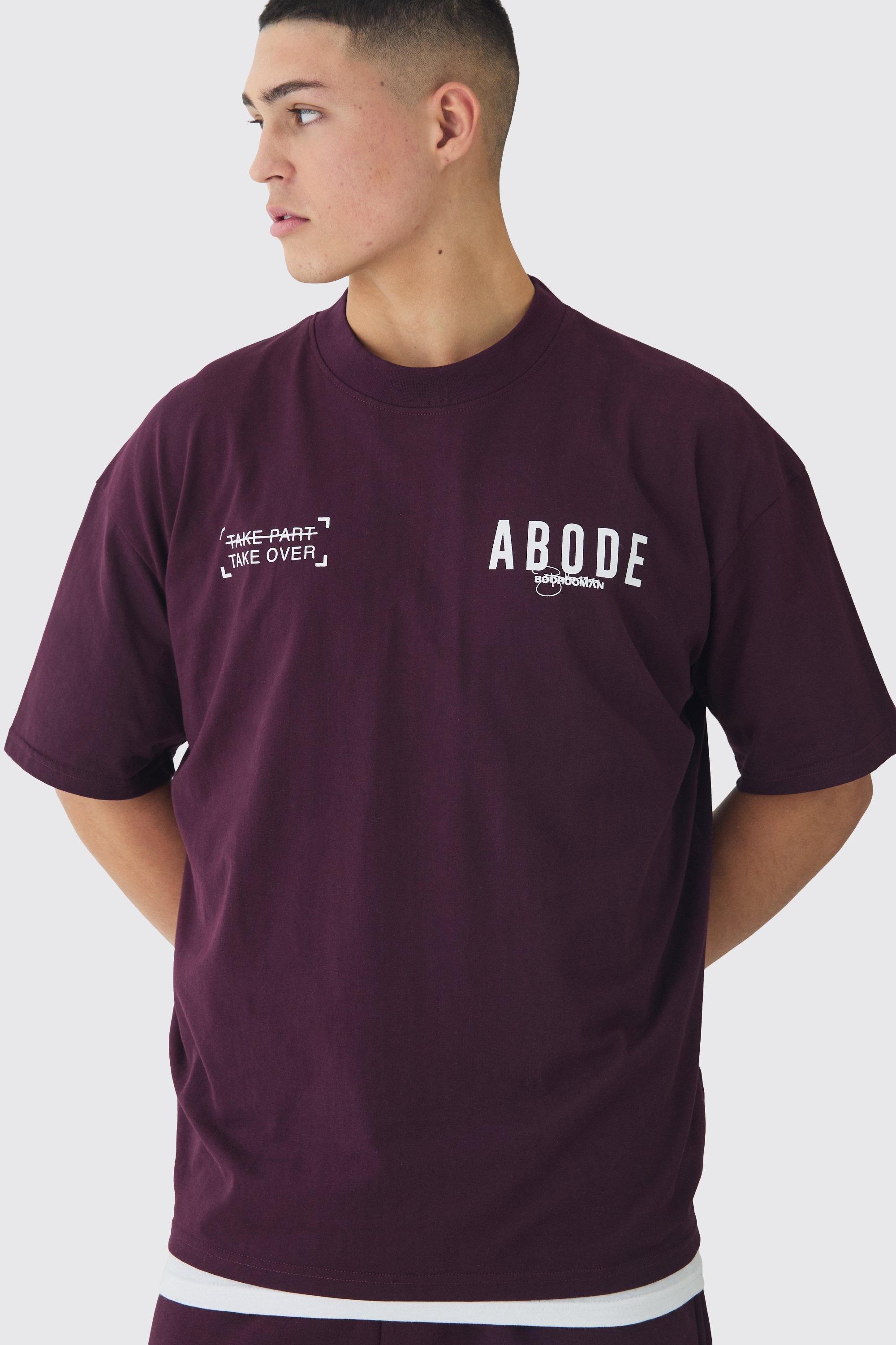 Oversized Extended Neck Heavyweight Abode T-shirt | boohooMAN USA Product Image