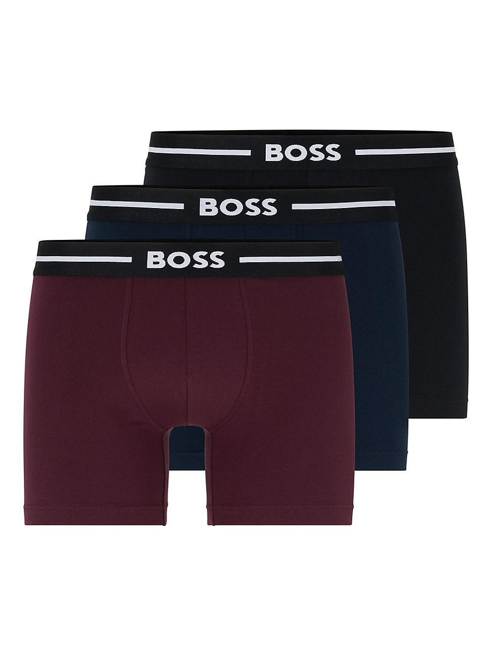 Mens Three-pack of stretch-cotton boxer briefs Product Image