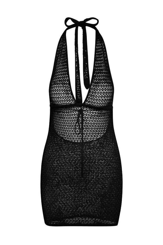 Catania Mini Dress - Black Lace Crochet Product Image