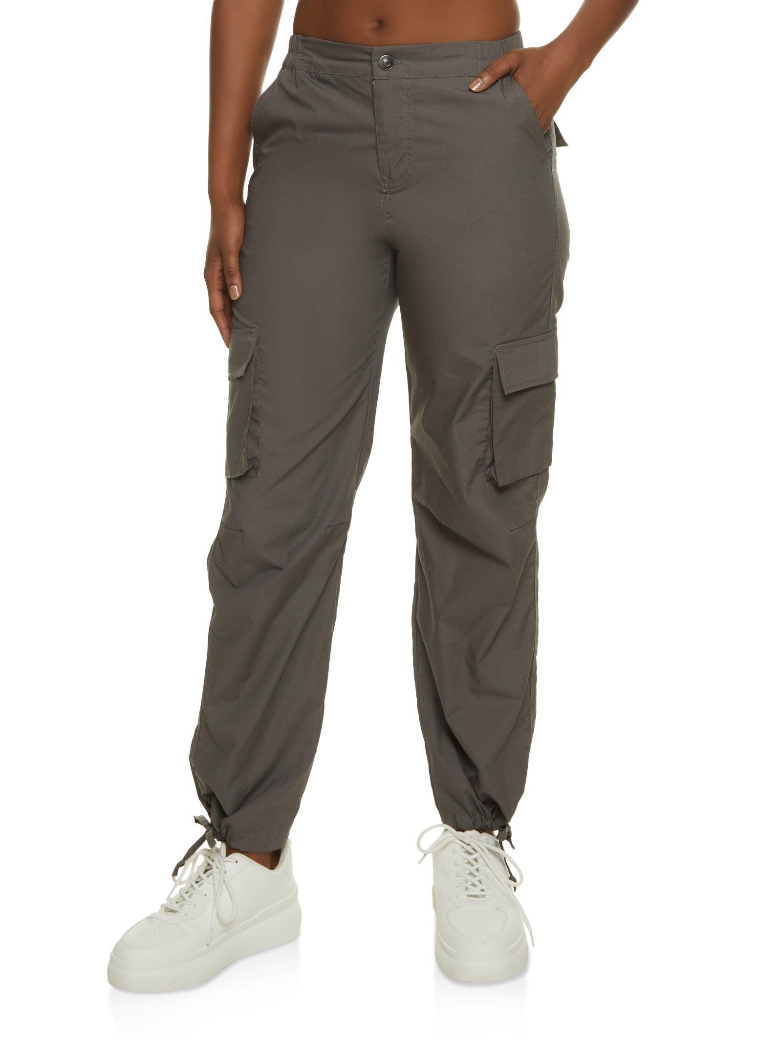 Womens Poplin Cargo Pants Product Image