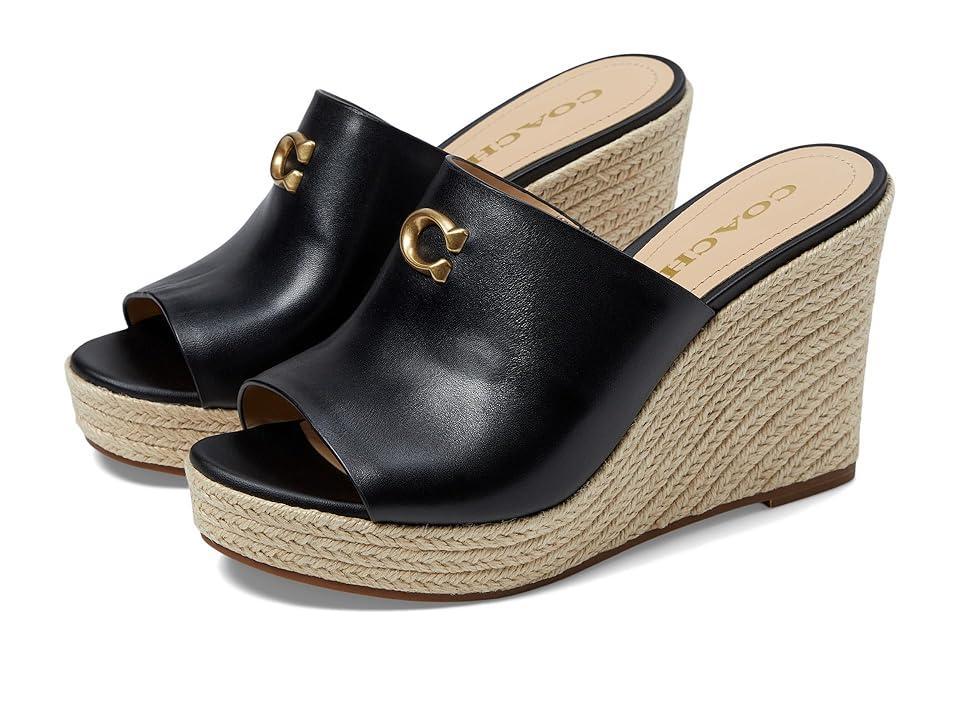 COACH Gloria Leather Wedge Women's Sandals Product Image