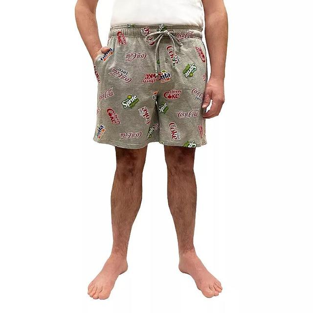 Mens Coca-Cola Pajama Shorts Grey Grey Product Image