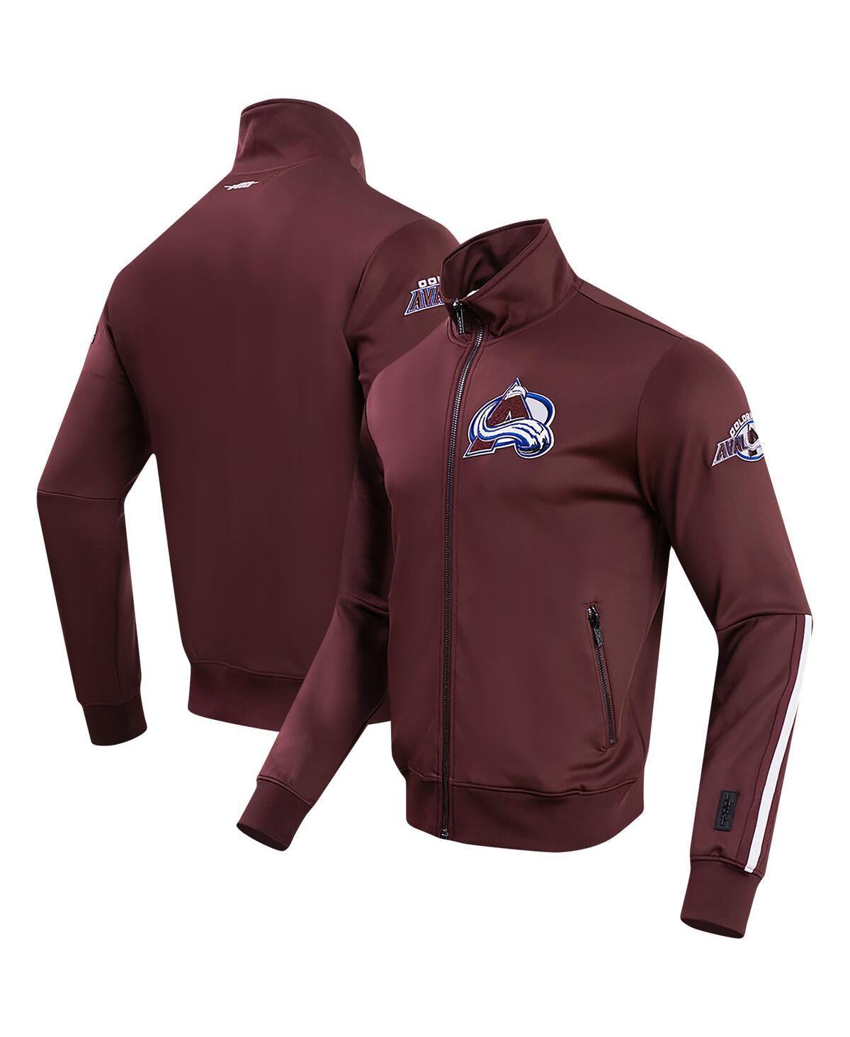 Pro Standard Mens Burgundy Colorado Avalanche Classic Chenille Full-Zip Track Jacket Product Image