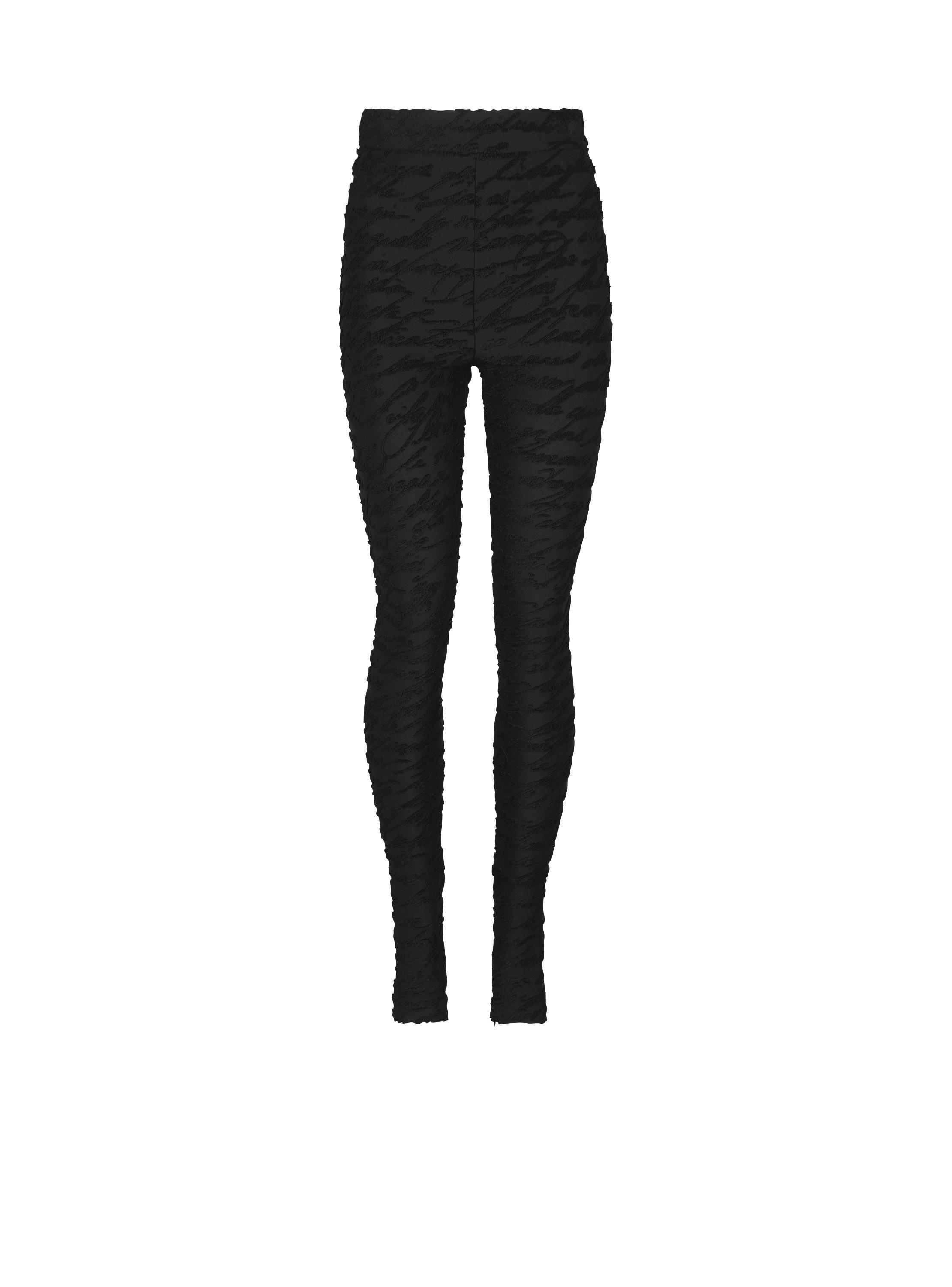 Jacquard knit leggings with "Love Letter" motif Product Image