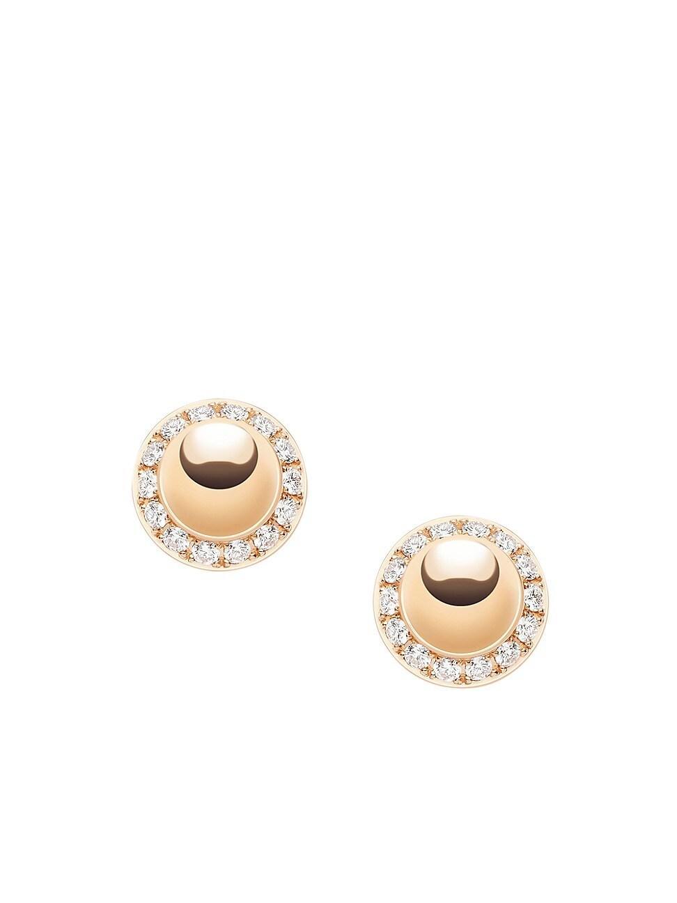 Womens Possession 18K Rose Gold & Diamond Stud Earrings Product Image