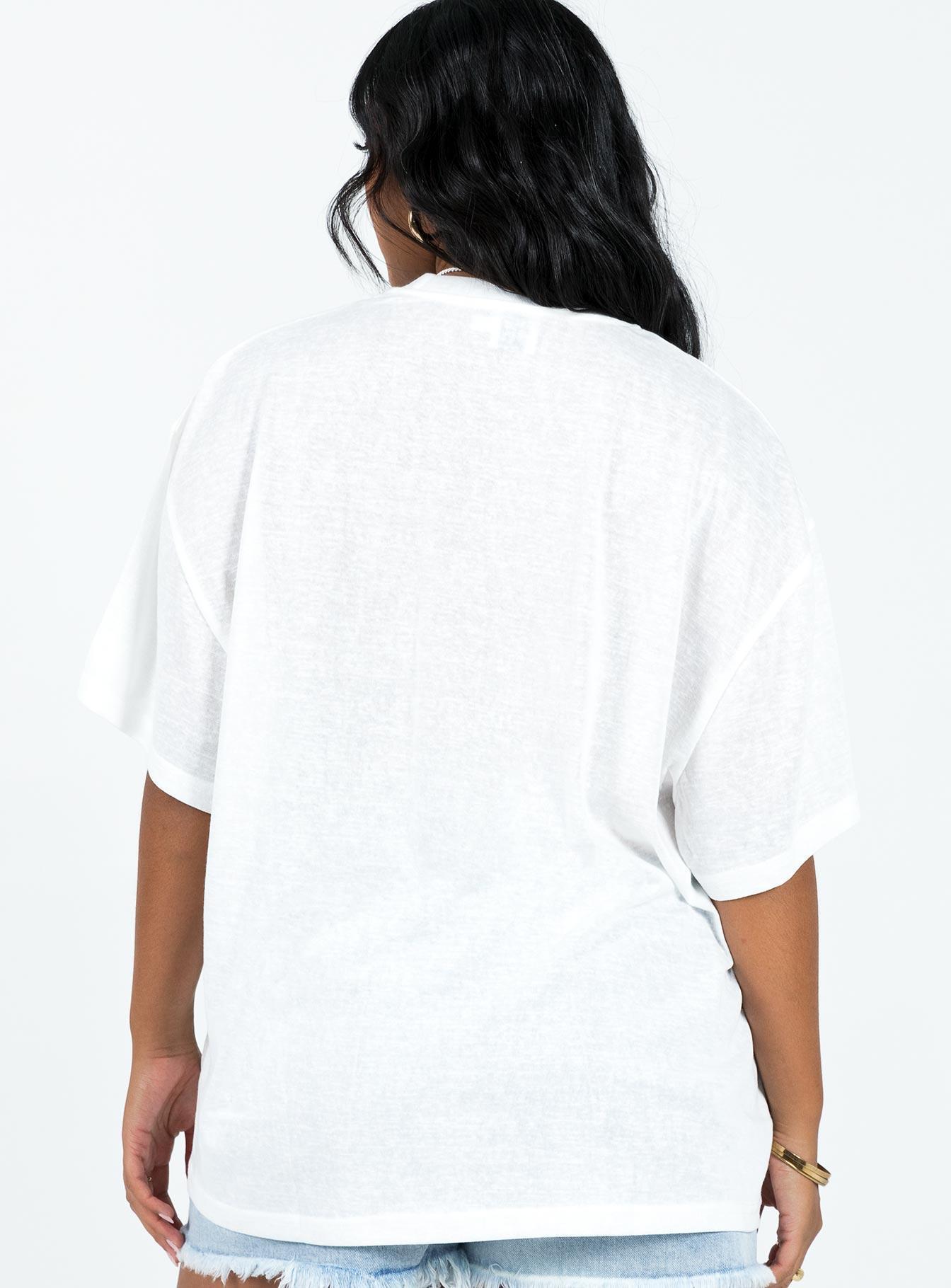 Martini Oversized Tee White Product Image