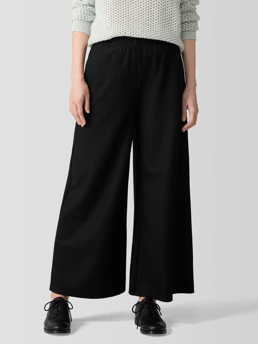 Felted Wool Jersey Wide-Leg Pant in Regenerative Wool Product Image