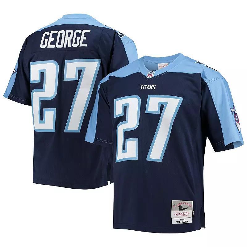 Mens Mitchell & Ness Eddie George Tennessee Titans Big & Tall 1999 Retired Player Replica Jersey Blue Product Image