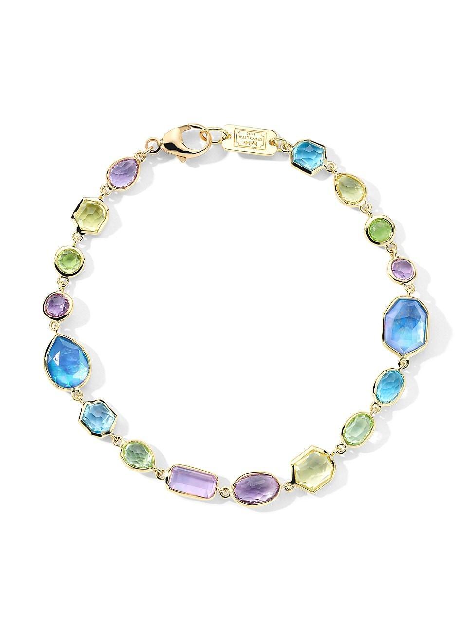 Womens Rock Candy 18K Yellow Gold & Multi-Gemstone Bracelet Product Image