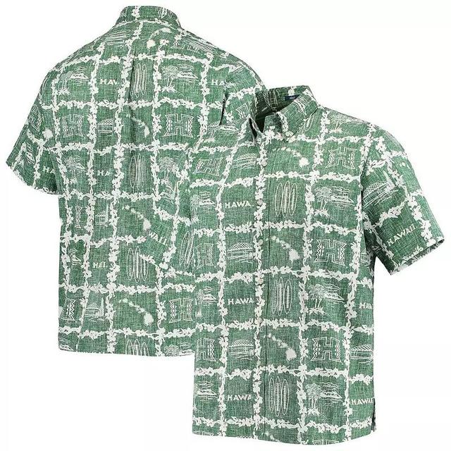 Mens Reyn Spooner Green Hawaii Warriors Classic Button-Down Shirt Product Image