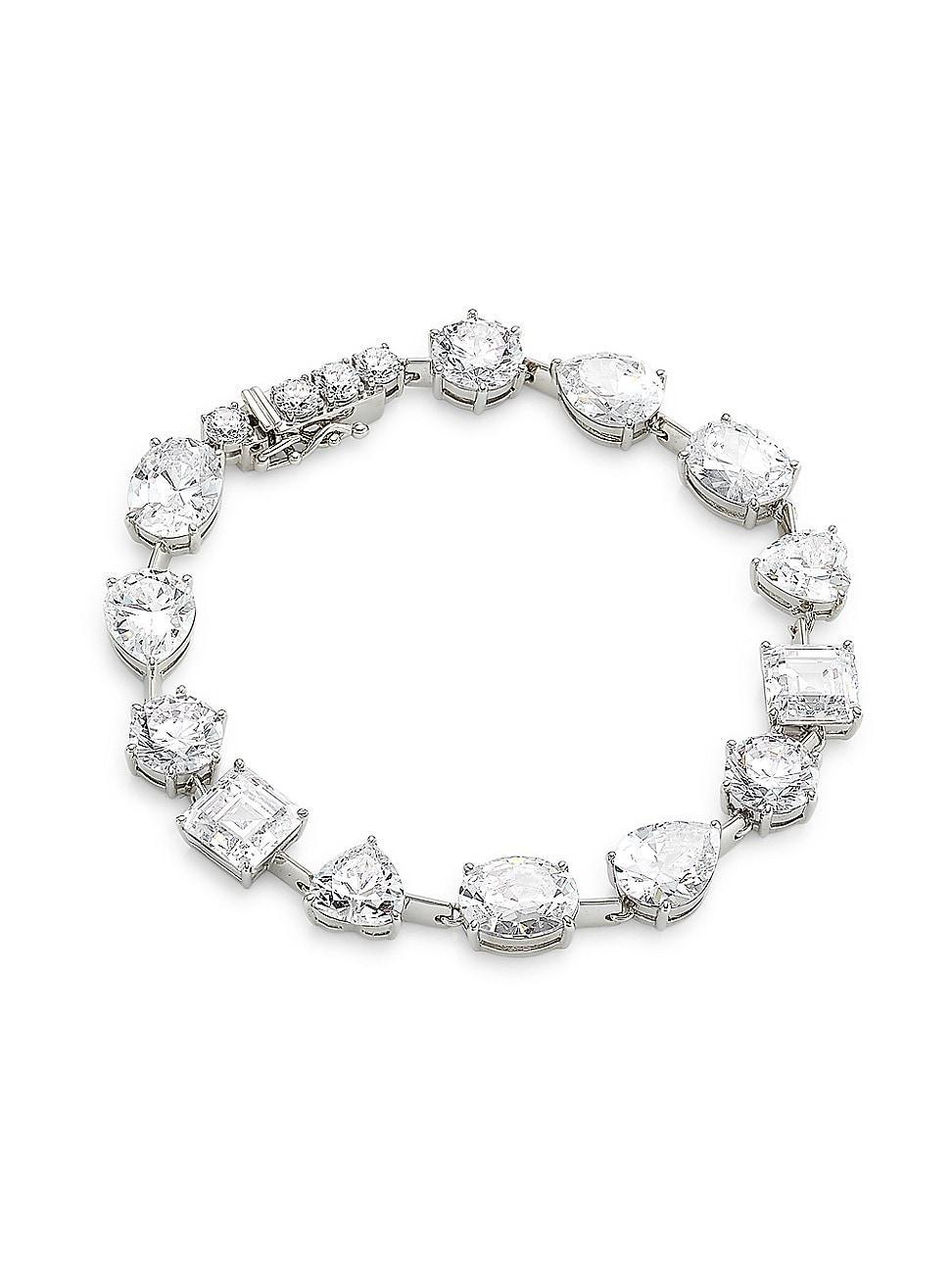 Womens Glitz Sterling Silver & Cubic Zirconia Bracelet Product Image